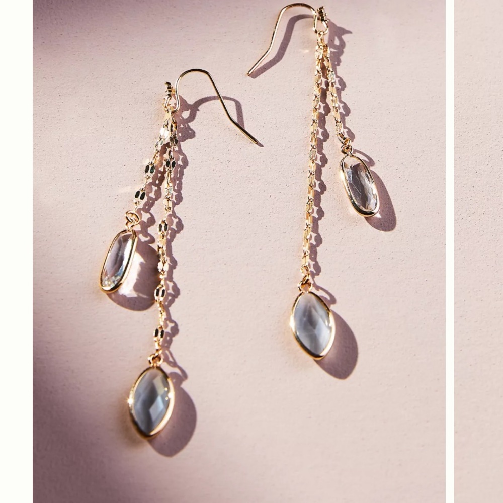 Anthropologie Gold Dangle Earrings